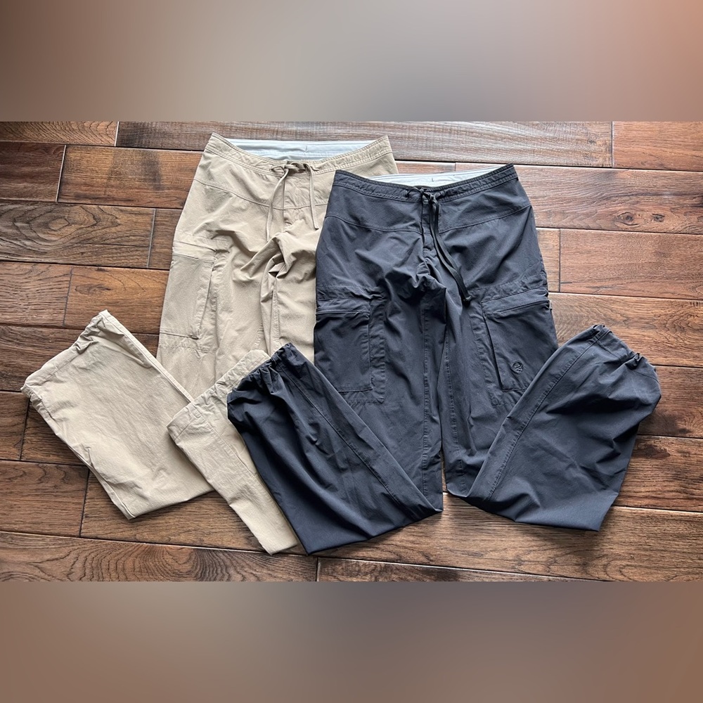 BUNDLE 2 Mountain Hardwear PANTS Sz 4 Long HIKING Trail OUTDOOR